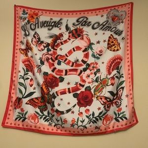 Gucci "L'Aveugle Par Amour" Snake Silk Scarf